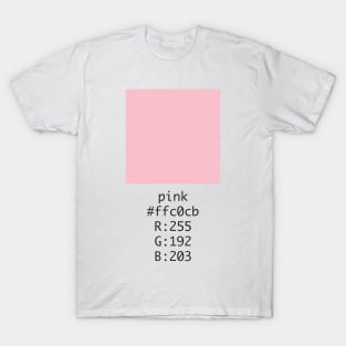 Pink Hex and RGB Code T-Shirt